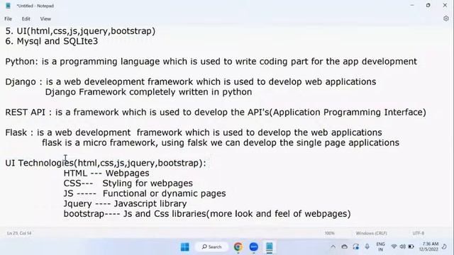 FULL STACK PYTHON  by Mr. Mohan Reddy Sir