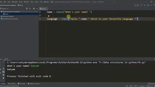 Taking input from user in python || Python tutorials