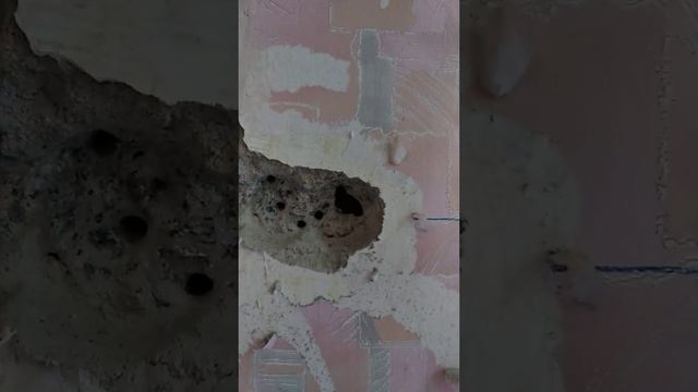Ремонт комнаты. Штробим стену для розеток. Пустота в несущей стене