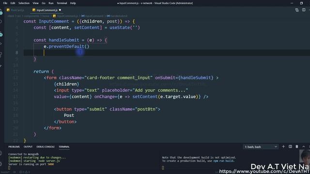 MERN Stack Build a Social Media App #19 Create Comments смотреть онлайн