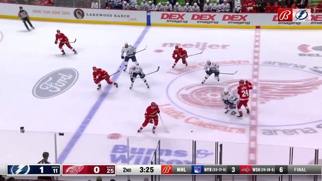 Andrei Vasilevskiy's shutout against Red Wings смотреть онлайн