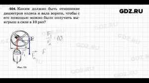 № 604 - Физика 7-9 класс Пёрышкин сборник задач