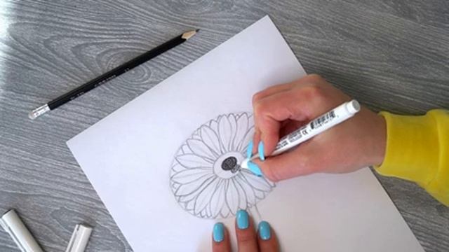 Как нарисовать цветок | Гербера, которая украсит интерьер смотреть онлайн