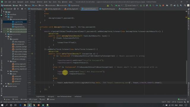 Create Firebase Login Activity With Email Verification In Android Studio - JAVA - isEmailVerified() смотреть онлайн