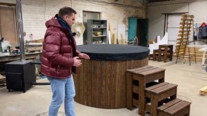 Бочка купель для бани. Гостевой комплекс «Крошнозеро» (Карелия).