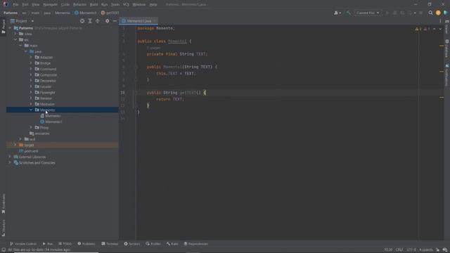 Паттерны в Java (Memento) смотреть онлайн