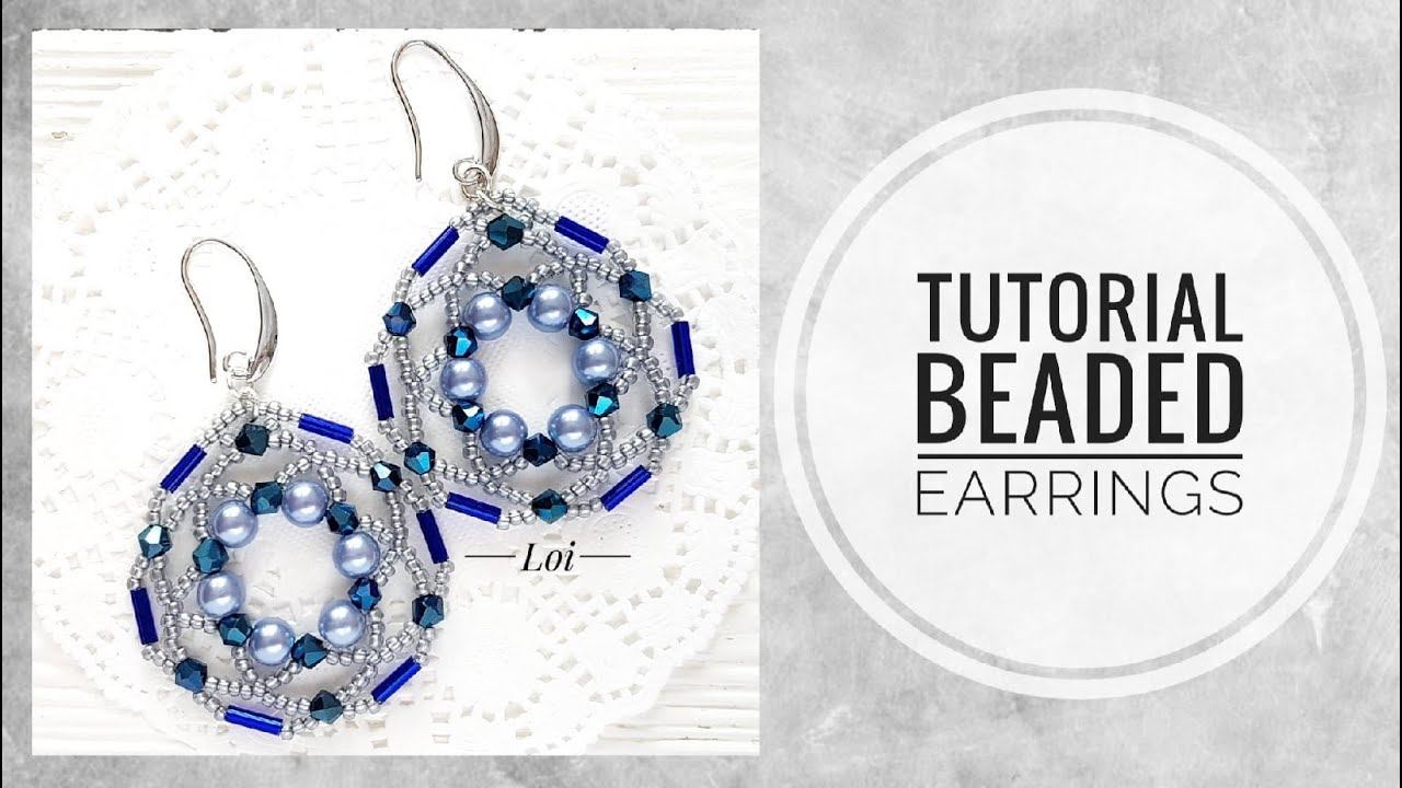 #МК - Сережки из бисера, бусин и стекляруса | #Tutorial - Beaded Earrings, Bead And Glass Beads