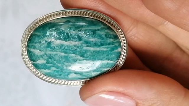 Натуральные камни. Амазонит с Кольского полуострова. Кольцо продано❌️ смотреть онлайн