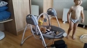 Качели Babyton Funny Time 2в1 электронные Grey SW108