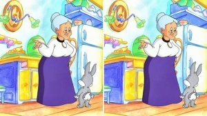 На картинке с бабушкой найдите 3 отличия.