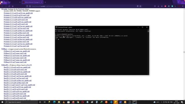 Python Tutorial | PyAudio Install Using Wheel File | MALAYALAM TUTORIAL