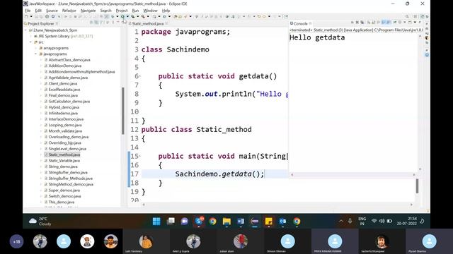 Static in Java | Software Testing Online Classes смотреть онлайн
