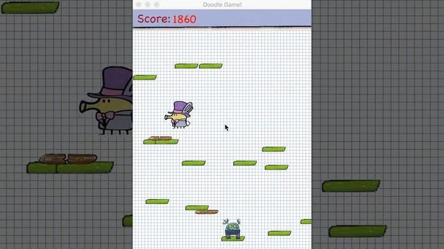 A simple doodle jump game implemented by C++ смотреть онлайн