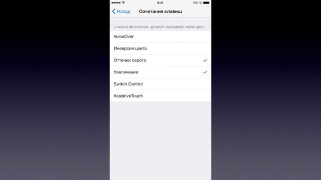 Как включить Ночной режим на iPhone по тройному нажатию кнопки HOME