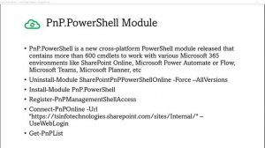 Install PnP PowerShell for SharePoint Online