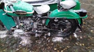 Холодный запуск мотоцикла урал