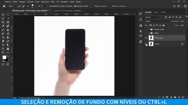 Photoshop 2020 | Seleção e Remoção de Fundos com Níveis ou Ctrl+L смотреть онлайн