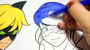 Coloring Lady Bug and Super Cat Раскраска Леди Баг и Супер Кот