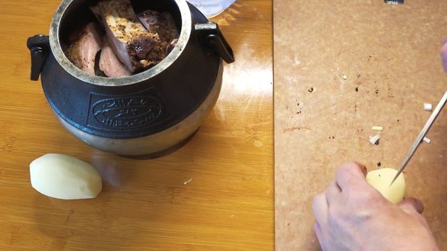 КАРТОШЕЧКА С КОПЧЕНЫМИ РЕБРЫШКАМИ А Афганказане