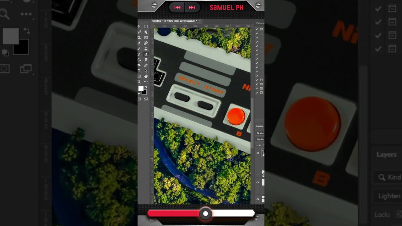 Photo manipulation in photoshop Giant Gamepad in the Forest #Shorts смотреть онлайн