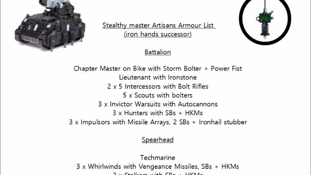 Army List Review - Master Artisans Light Armour - Competitive 40k Tank List