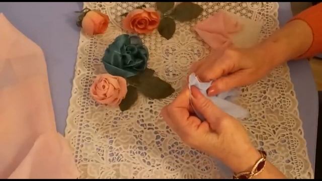 Розочки из ткани своими руками