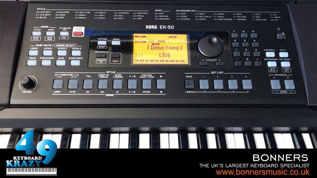 Korg EK-50 Keyboard - 18 Demonstration Songs смотреть онлайн