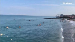 Пляж Чкаловский в Адлере. Сочи сегодня. Погода, море и пляж в Адлере в Июле. Обстановка на пляже