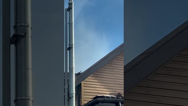 Боковой дымоход не нужно делать выше конька, достаточно 10-15 градусов смотреть онлайн