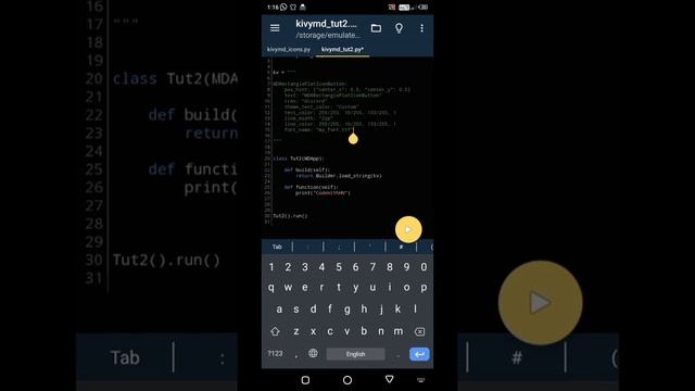 How to create MDButtons in KivyMD | Kivymd tutorial series -2 | #kivy #pydroid3 #kivymd #CodeWithhn