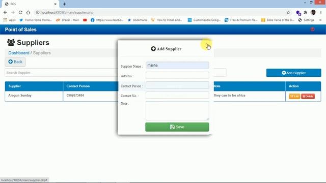Point of Sale System in PHP with source code. -Starsite programmers
