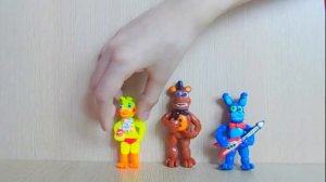 Аниматроники из пластилина Фнаф Ворлд Fnaf World plastilin