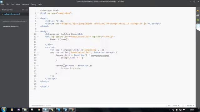 Callback function in Java Script