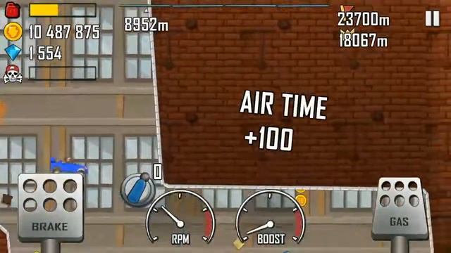 Hill climb racing. Rally Car + Factory (16946 meters) смотреть онлайн