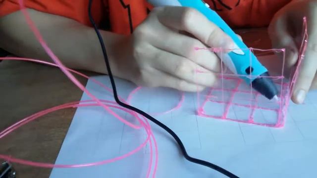 сделать кубик при помощи 3д ручки объемная фигурка