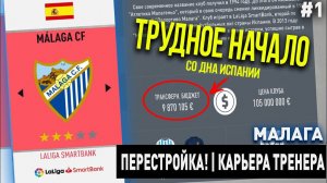 ПЕРЕСТРОЙКА | МАЛАГА | FIFA 20 | КАРЬЕРА ТРЕНЕРА | ЧАСТЬ 1
