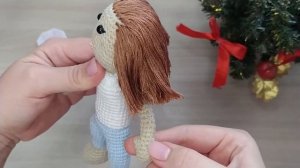 Видеообзор куклы крючком по моему МК Кукла Фрея