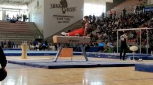 Mattia Gubiolo, serie A2 Ancona 2020 - cavallo con maniglie
