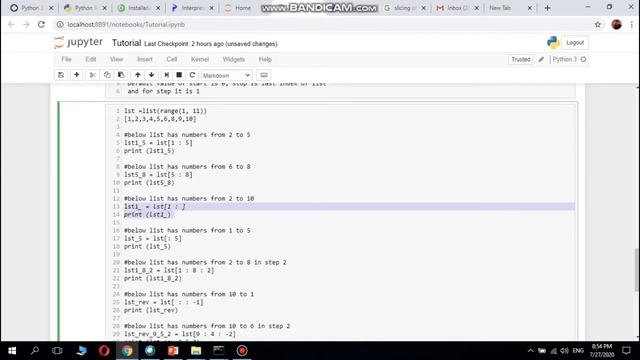 Slicing of List in Python #python #pythonforbeginners #list #slicing #index #listslicing