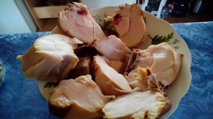 Первое пробное копчение мяса в бочке!