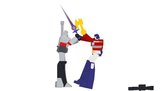 Transformers Optimus prime vs Megatron stick nodes