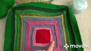 Вязание. ЧЕХОЛ на табурет. Готовая работа. //Вяжем для дома.