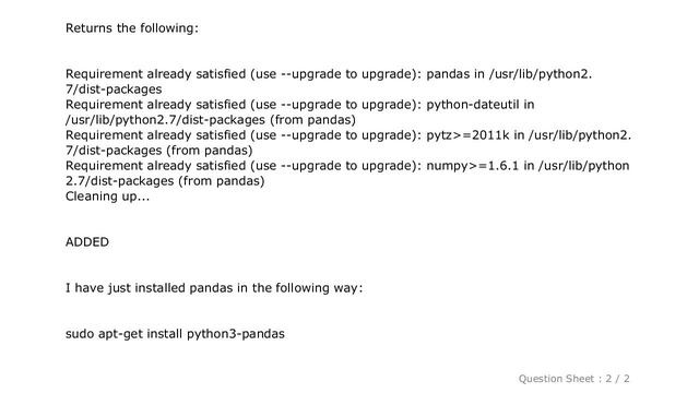 Pandas : How to install pandas for Python 3?