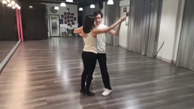 Максим и Наталья. Тренировка. Учим новую композицию (рудольф). Dance practice. Rudolf. Slow Waltz.