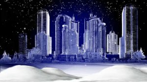 Футаж фон Зимний город