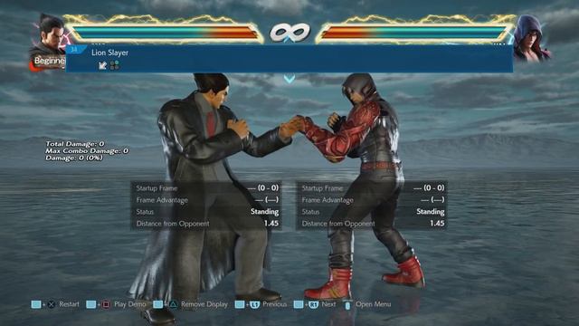 Kazuya movelist with frame data display season 4 (opponent all block) смотреть онлайн