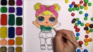 Раскраска для детей кукла ЛОЛ сюрпрайз | Coloring page for kids LOL Surprise