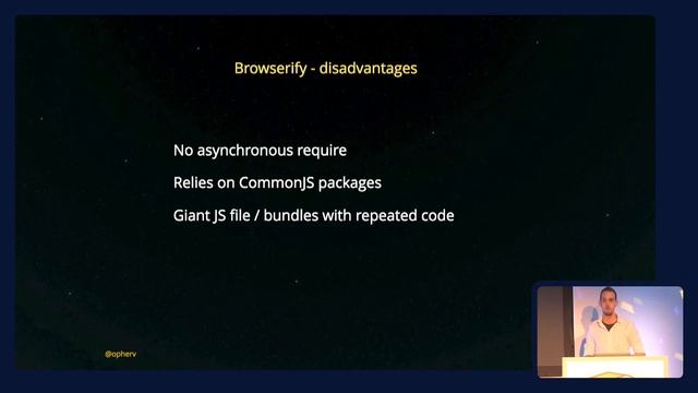 PackWars: Webpack vs Browserify vs SystemJS vs require.js – Opher Vishnia | Render 2017 смотреть онлайн