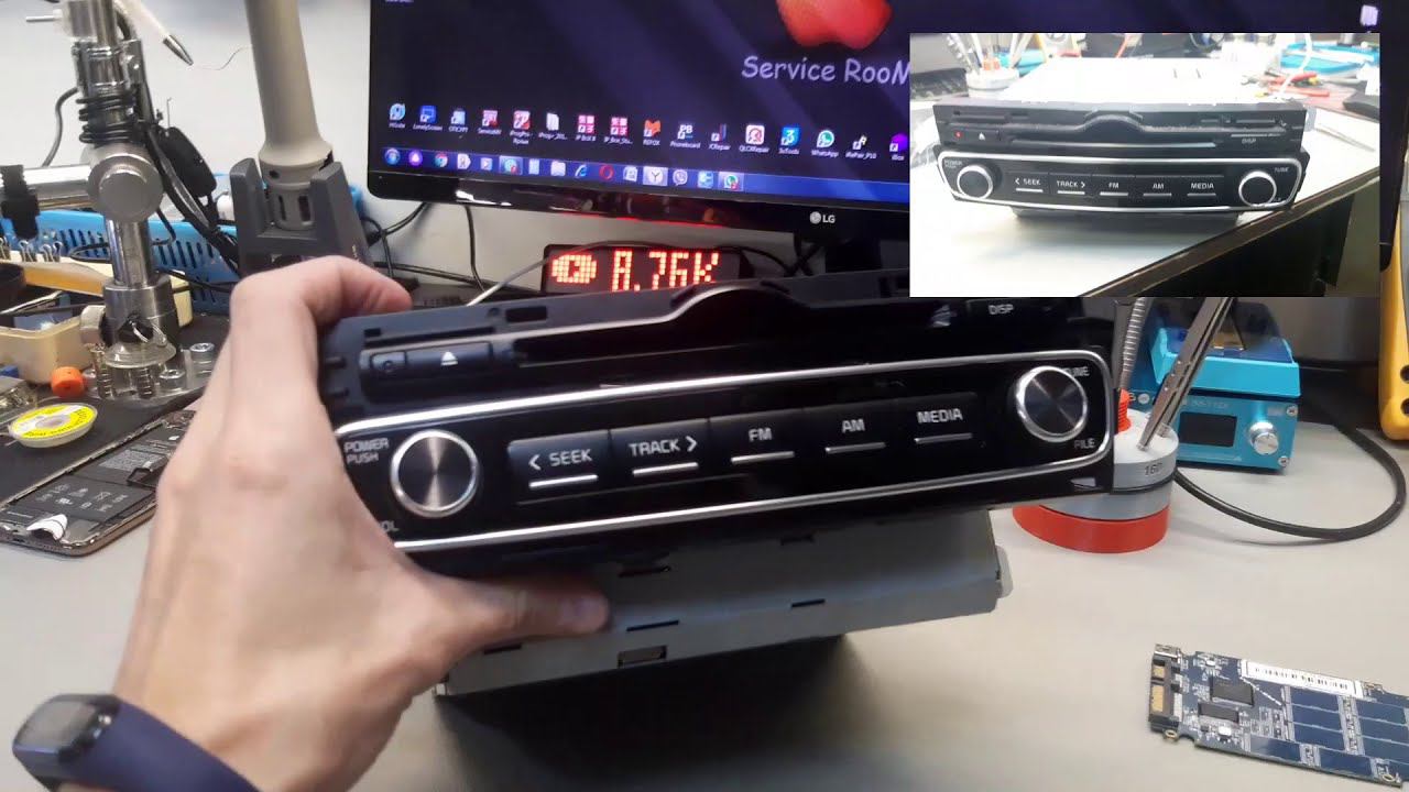 KIA quoris mobis AN310dhee Отчёт по ремонту магнитолы и проверка в автомобиле. смотреть онлайн