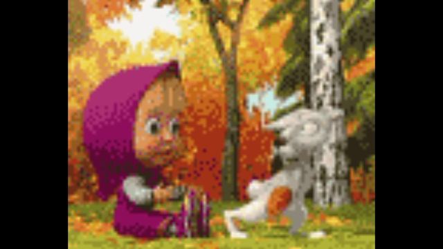 Маша и заяц играют марковкой